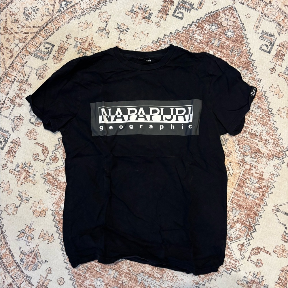 Napapijri Black Graphic Men's Tee